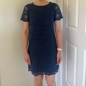 Mini dress from Ann Tyler, elegant, party vibes, navy blue, size 00p